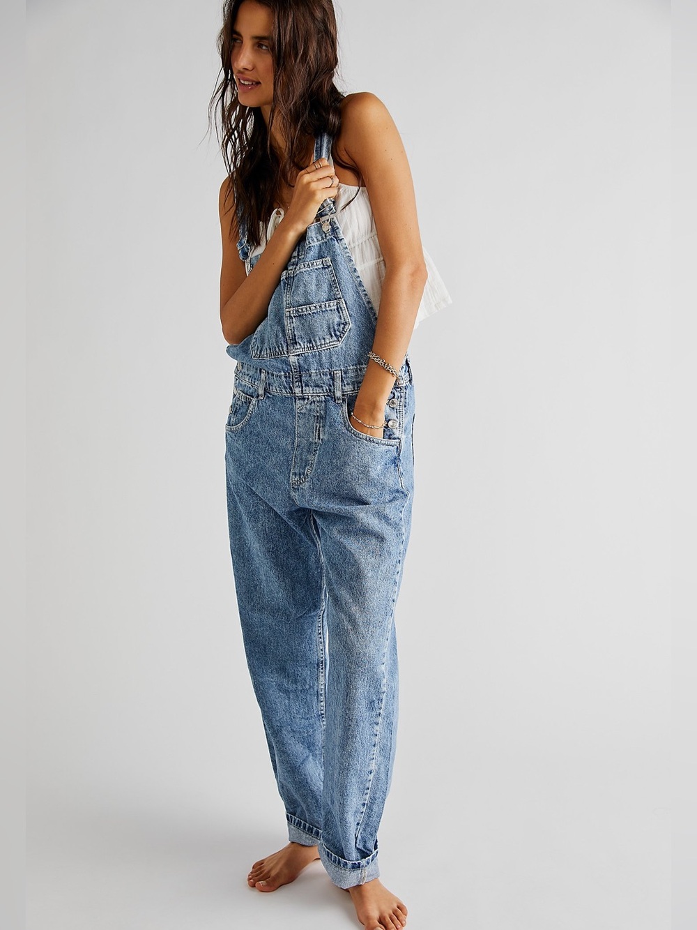 NWT Free People We The Free Ziggy Denim Overalls medium